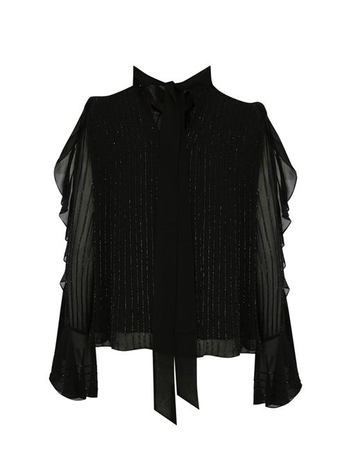 Camicia Neptume in georgette con perline TEMPERLEY LONDON | NEPTUNE BLOUSEBLACK